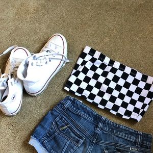 Checkered tube top